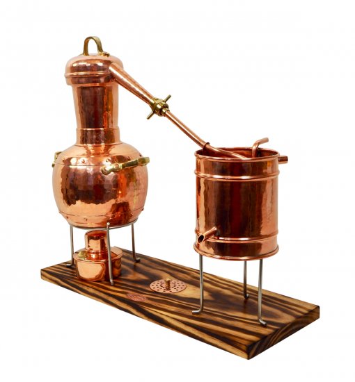 „CopperGarden®“ Destillieranlage Arabia "Supreme" - 2 Liter - Spiritusbrenner & Thermometer - zum Schließen ins Bild klicken
