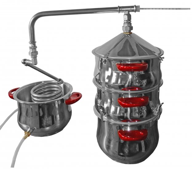 DESTILLIERMEISTER VARIO-2K22 - 22 Liter Edelstahl Destille mit 2 Kolonnen - zum Schließen ins Bild klicken